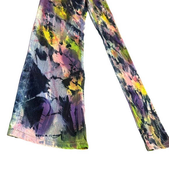 Levis 594 Tie Dye Straight Leg Jeans Funky Festival Indie Artsy Dopamine 28x33 - Picture 12 of 16